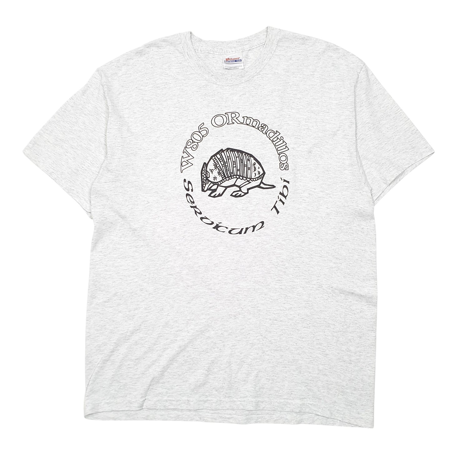 Mens Grey Hanes Ormadillios W805 Heavyweight Short Sleeve T Shirt