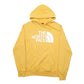Mens Yellow The North Face Spellout Hoodie Jumper