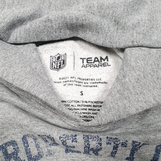 Mens Grey NFL New England Patriots American Football USA Spellout Hoodie Jumper