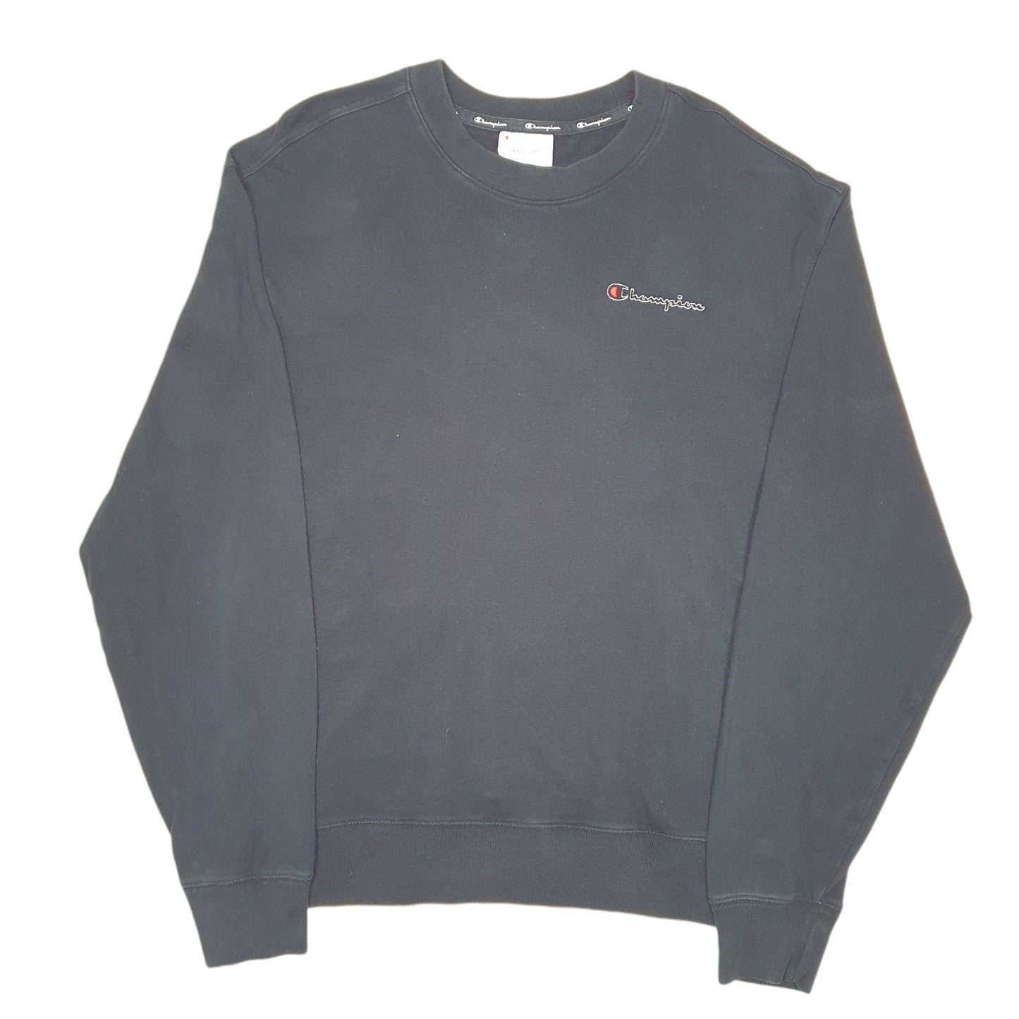Mens Black Champion  Crewneck Jumper