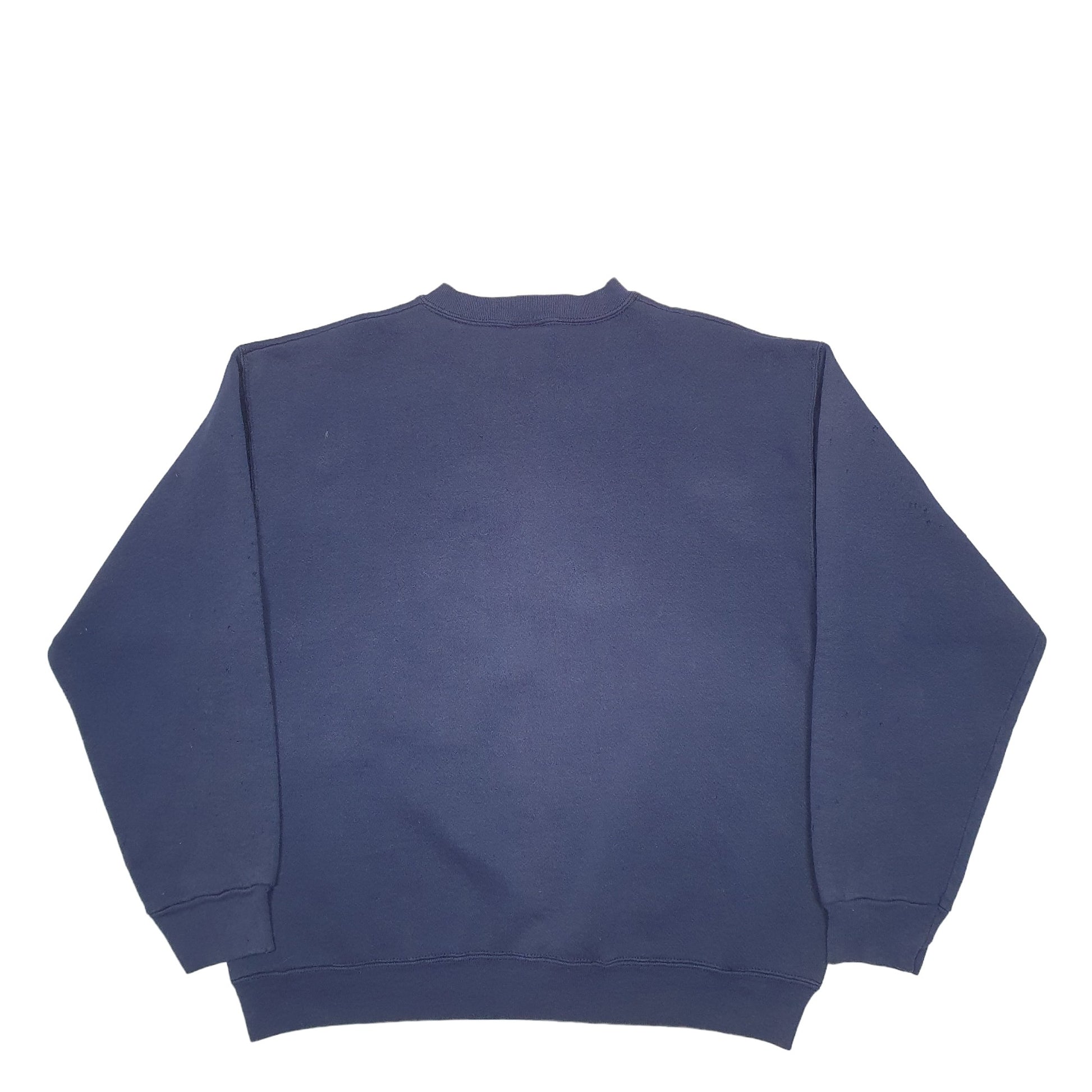 Mens Navy Non Branded University Of Notre Dame Spellout USA College Crewneck Jumper