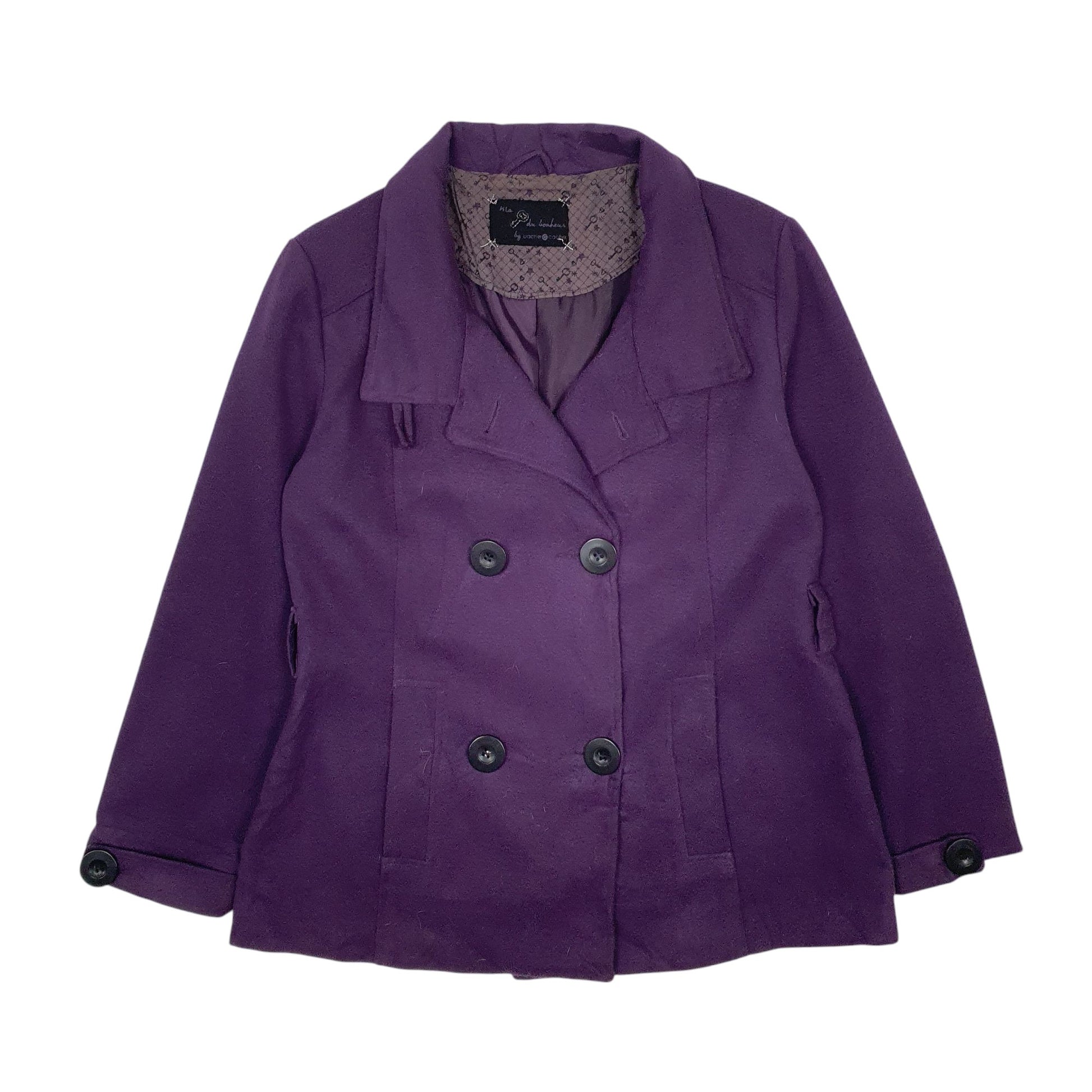 Womens Purple Cache Cache Blazer Hoodie Coat