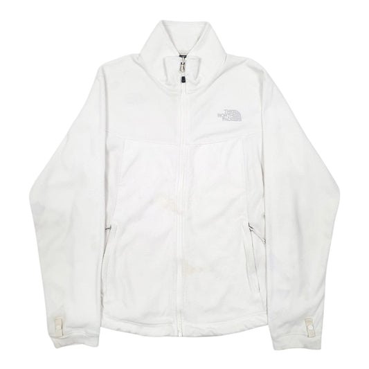 Womens White The North Face Hiking Outdoors Full Zip Jumper