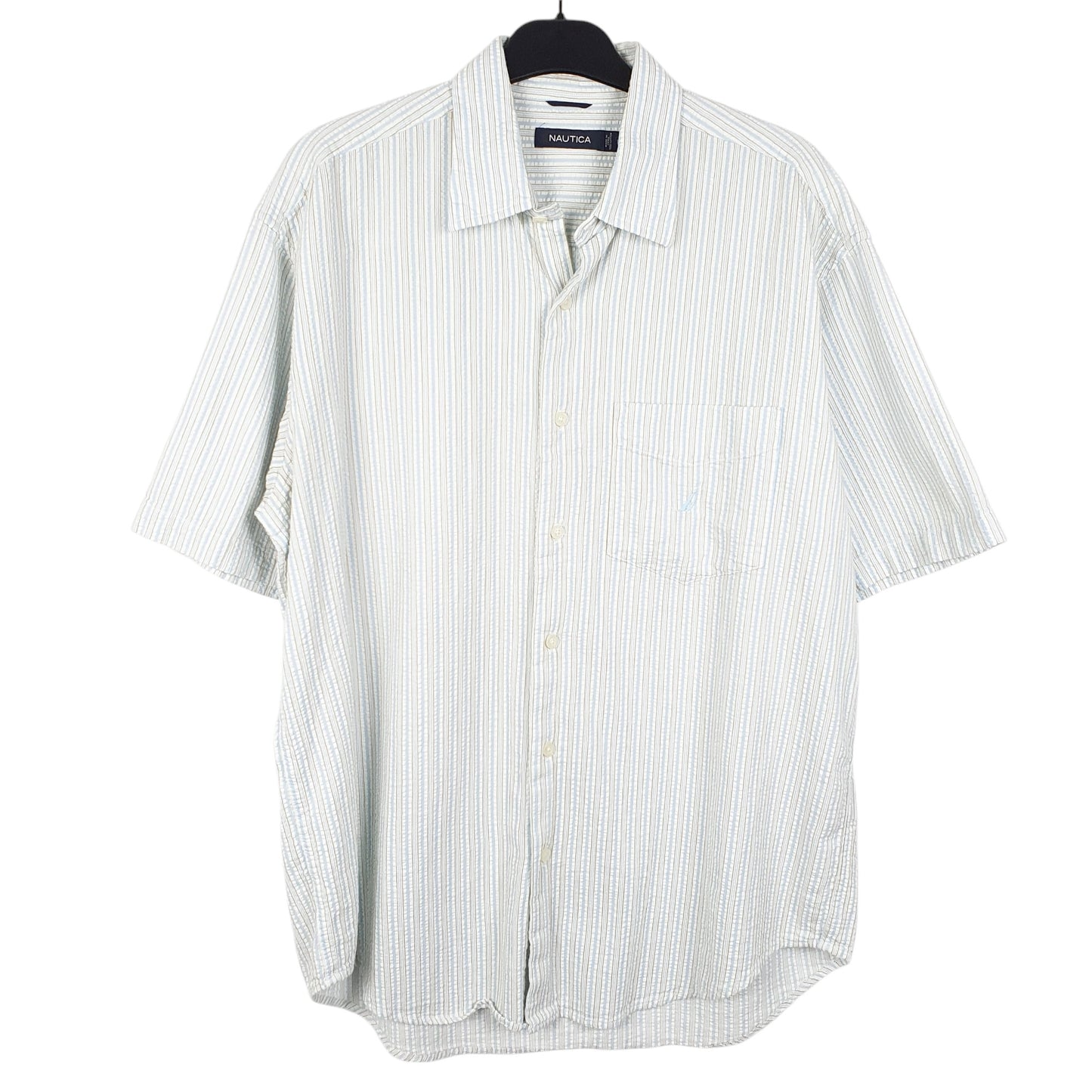 Mens White Nautica  Short Sleeve Shirt