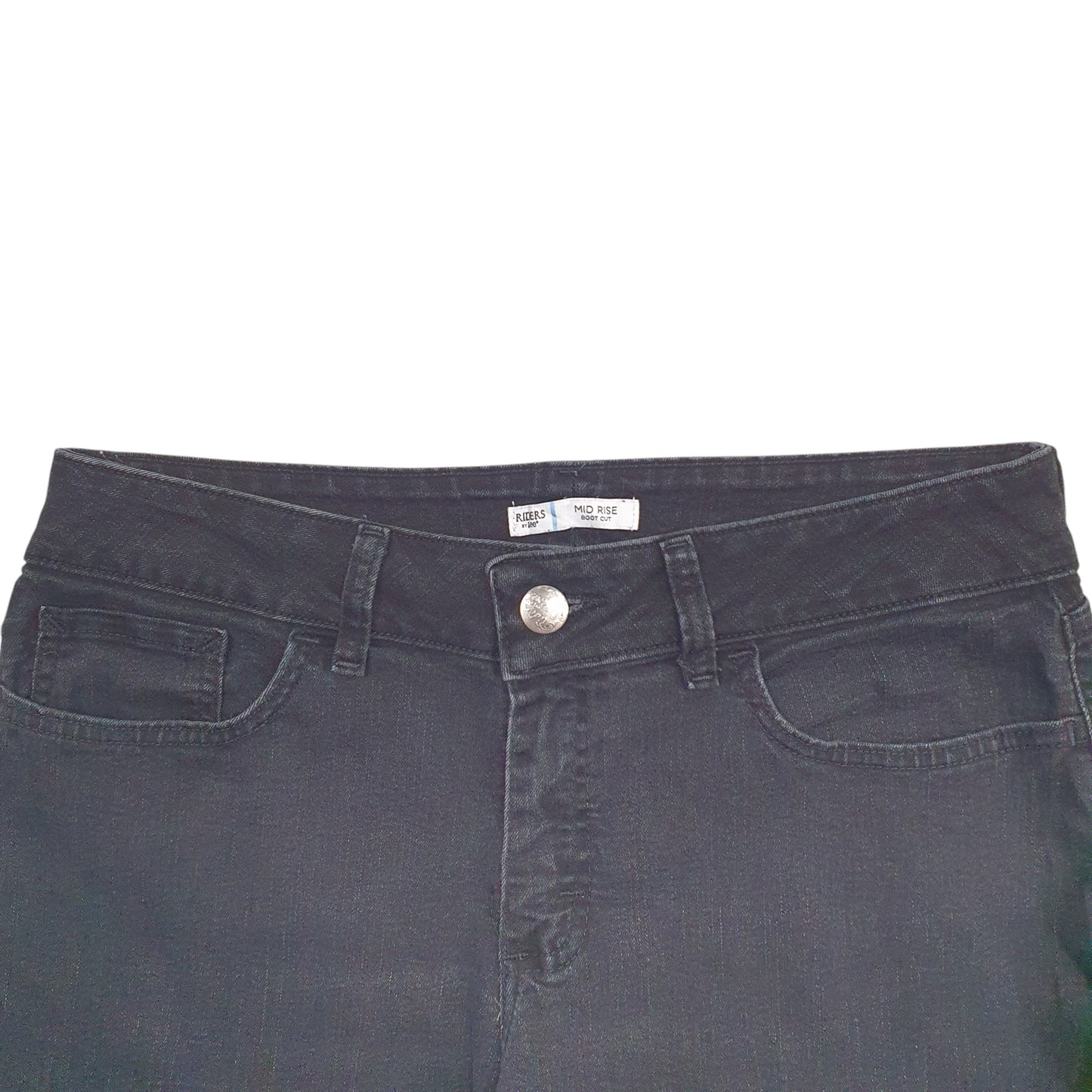 Womens Black Lee Mid Rise Stretch Fit Casual JeansW L