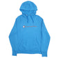 Mens Blue Champion Spellout Hoodie Jumper