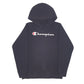 Mens Black Champion Spellout Hoodie Jumper