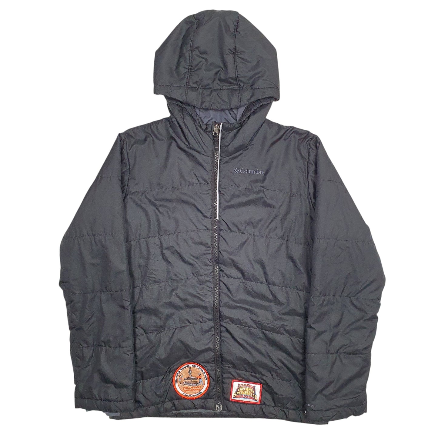 Womens Black Columbia Omni Heat Crewneck Coat