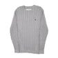 Mens Grey Jack Wills Cable Knit Crewneck Jumper