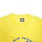 Mens Yellow Fruit Of The Loom Single Stitch Vintage 90s Made In USA Saab Cars Ohio Short Sleeve T Shirt