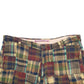 Mens Green Washed Stoned & Beaten Madras Ivy League Chino Shorts