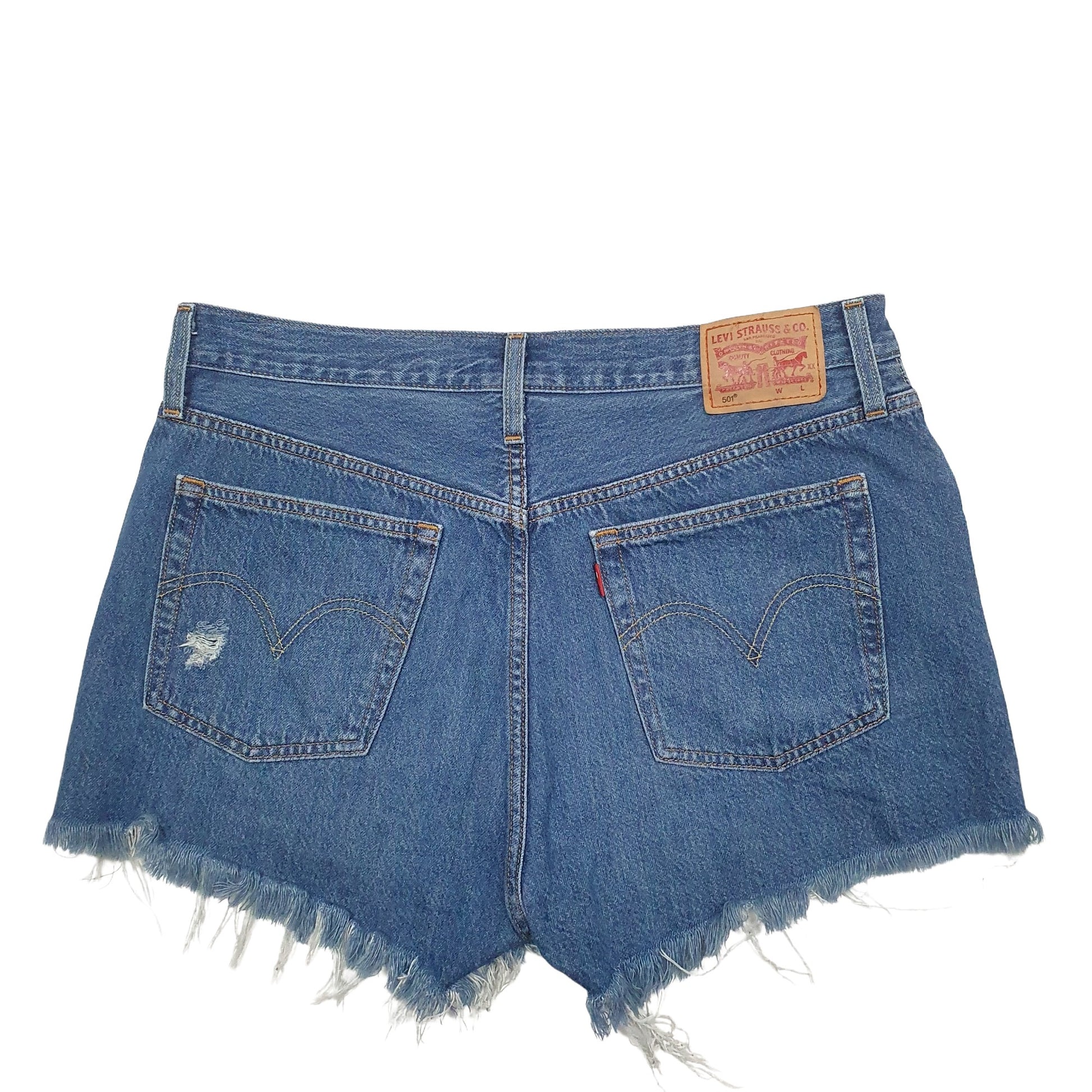 Womens Blue Levis 501 Denim Jorts Denim Shorts