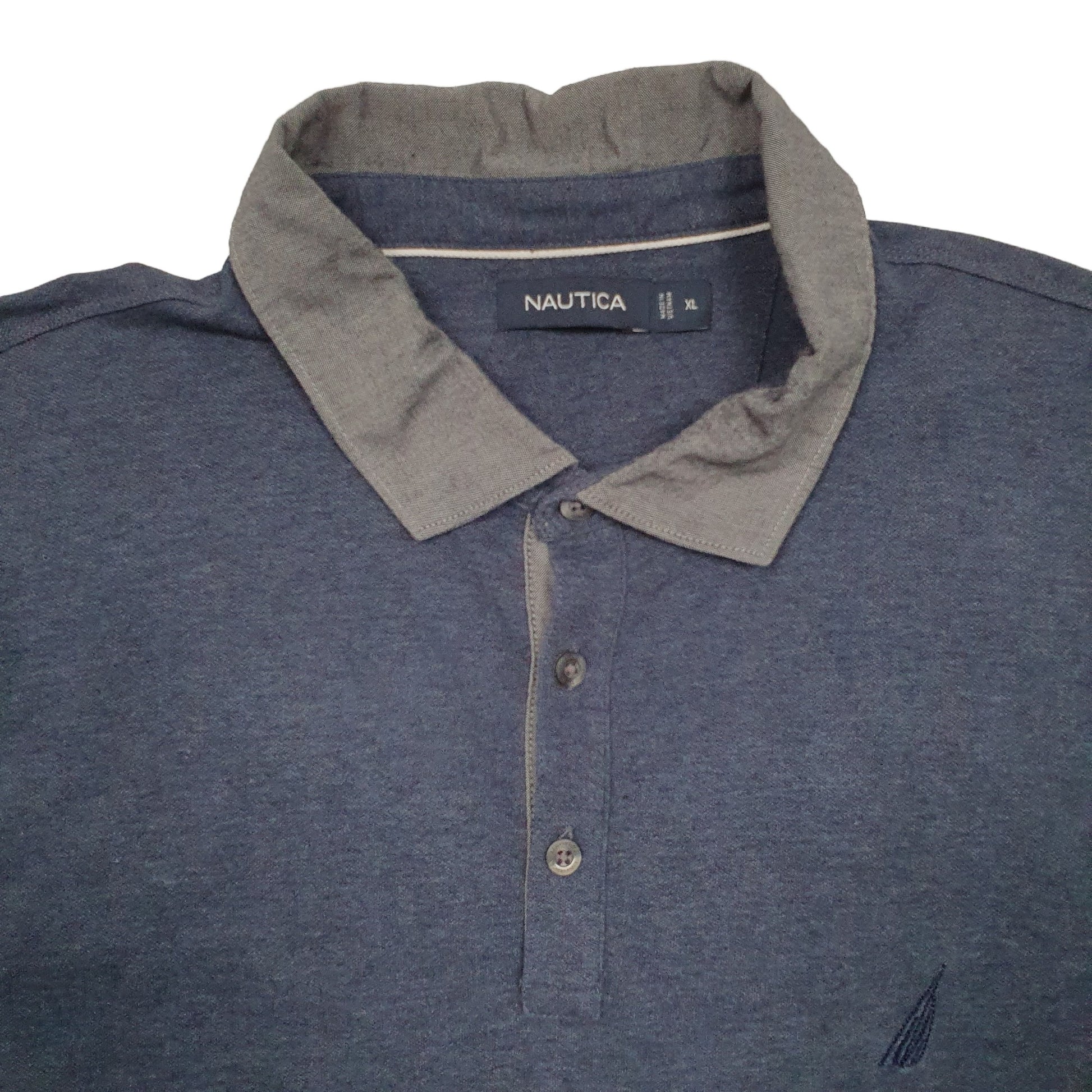 Mens Navy Nautica  Short Sleeve Polo Shirt