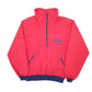 Mens Red Patagonia Vintage 1970s 80s Shell Quarter Zip Pullover Full Zip Coat