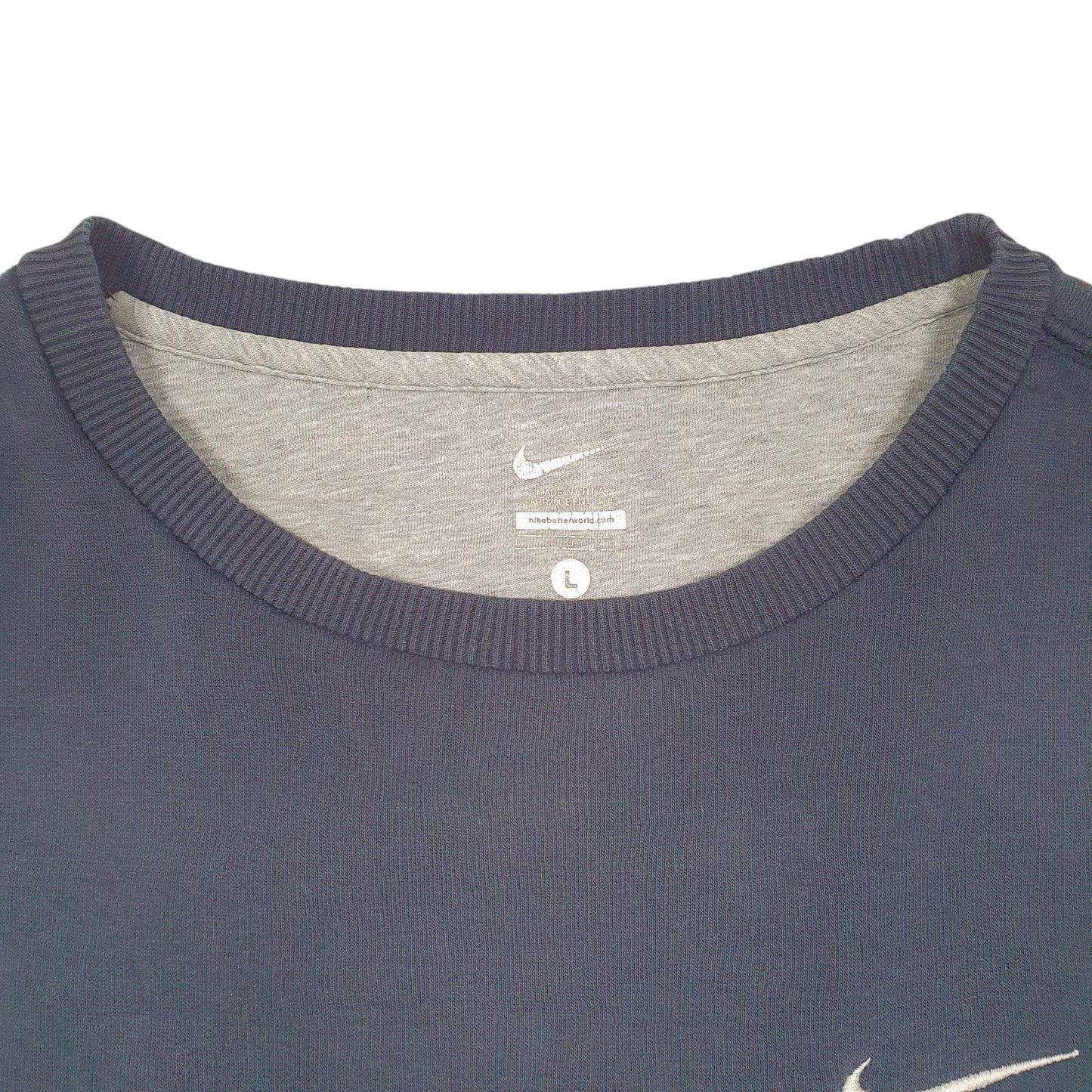 Mens Navy Nike Swoosh Crewneck Jumper