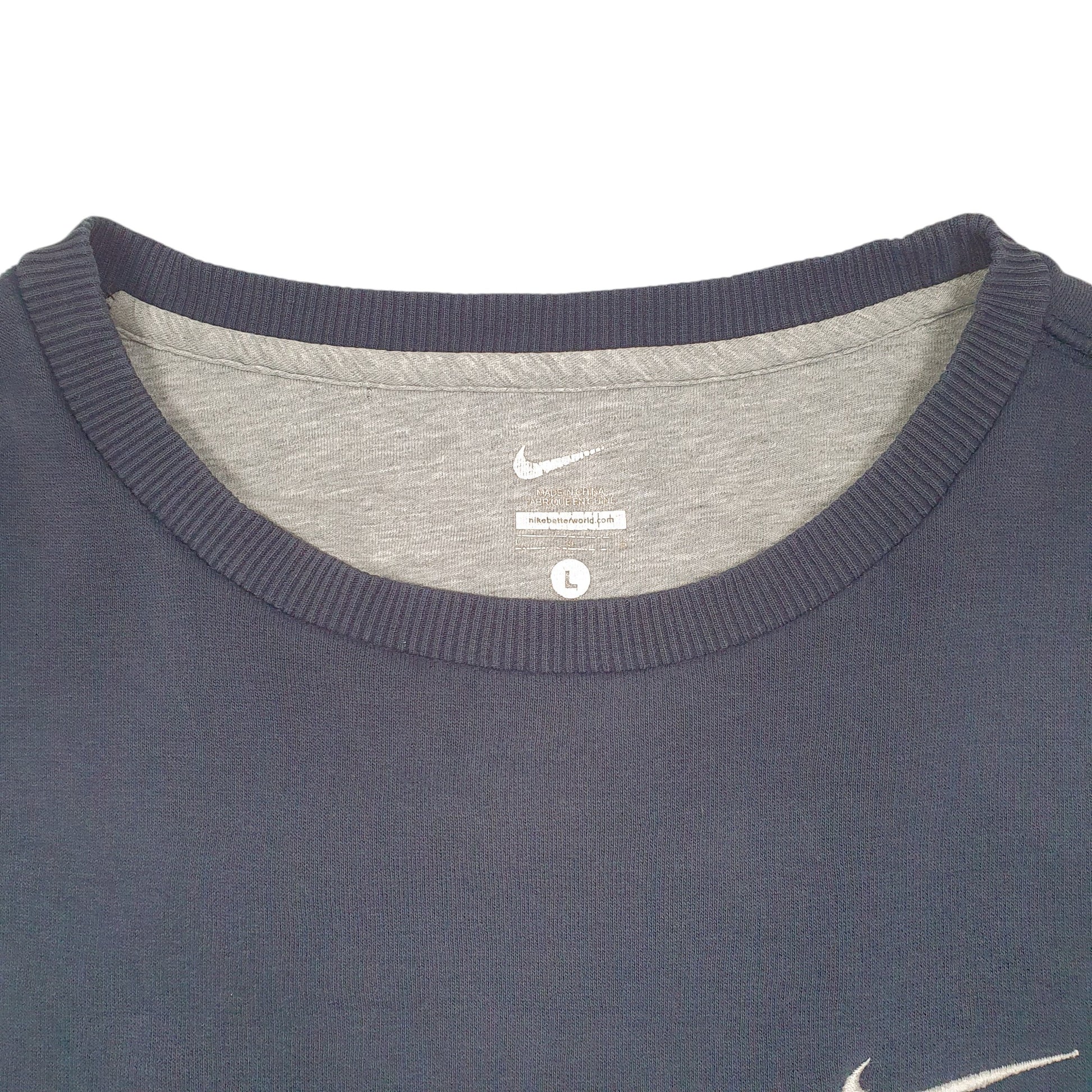 Mens Navy Nike Swoosh Crewneck Jumper