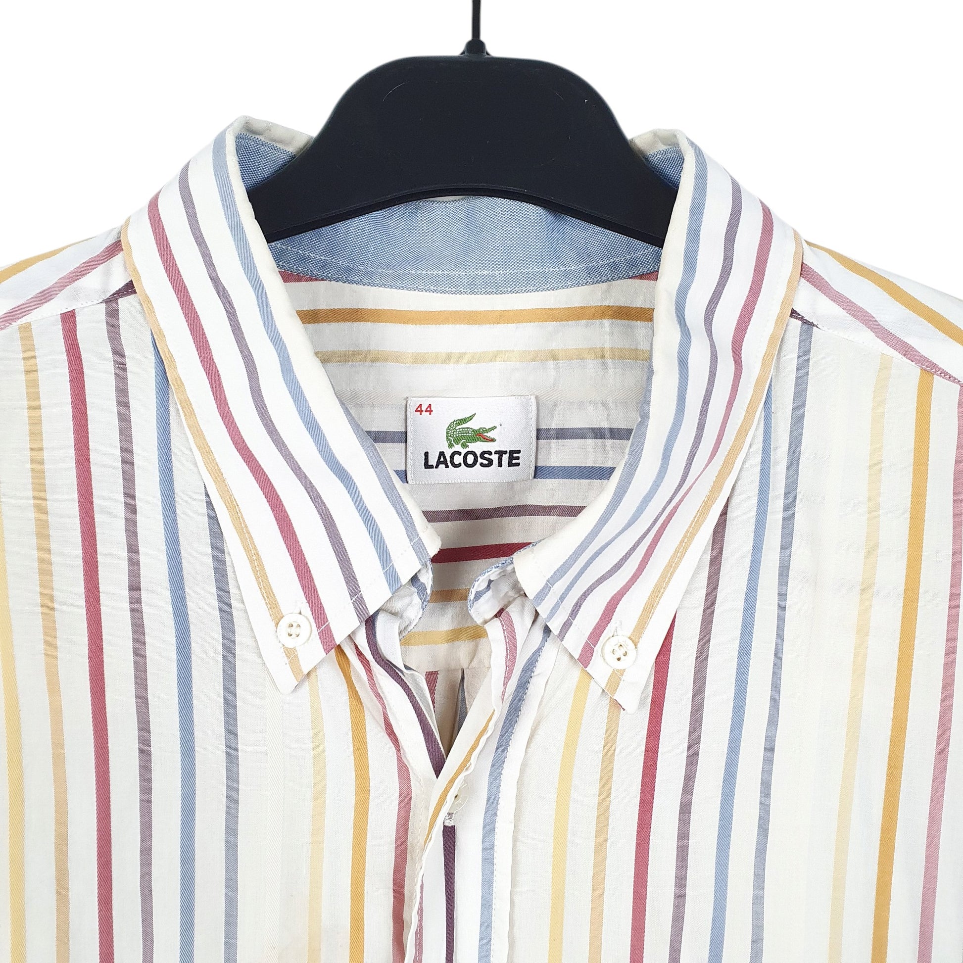 Mens Cream Lacoste  Short Sleeve Shirt