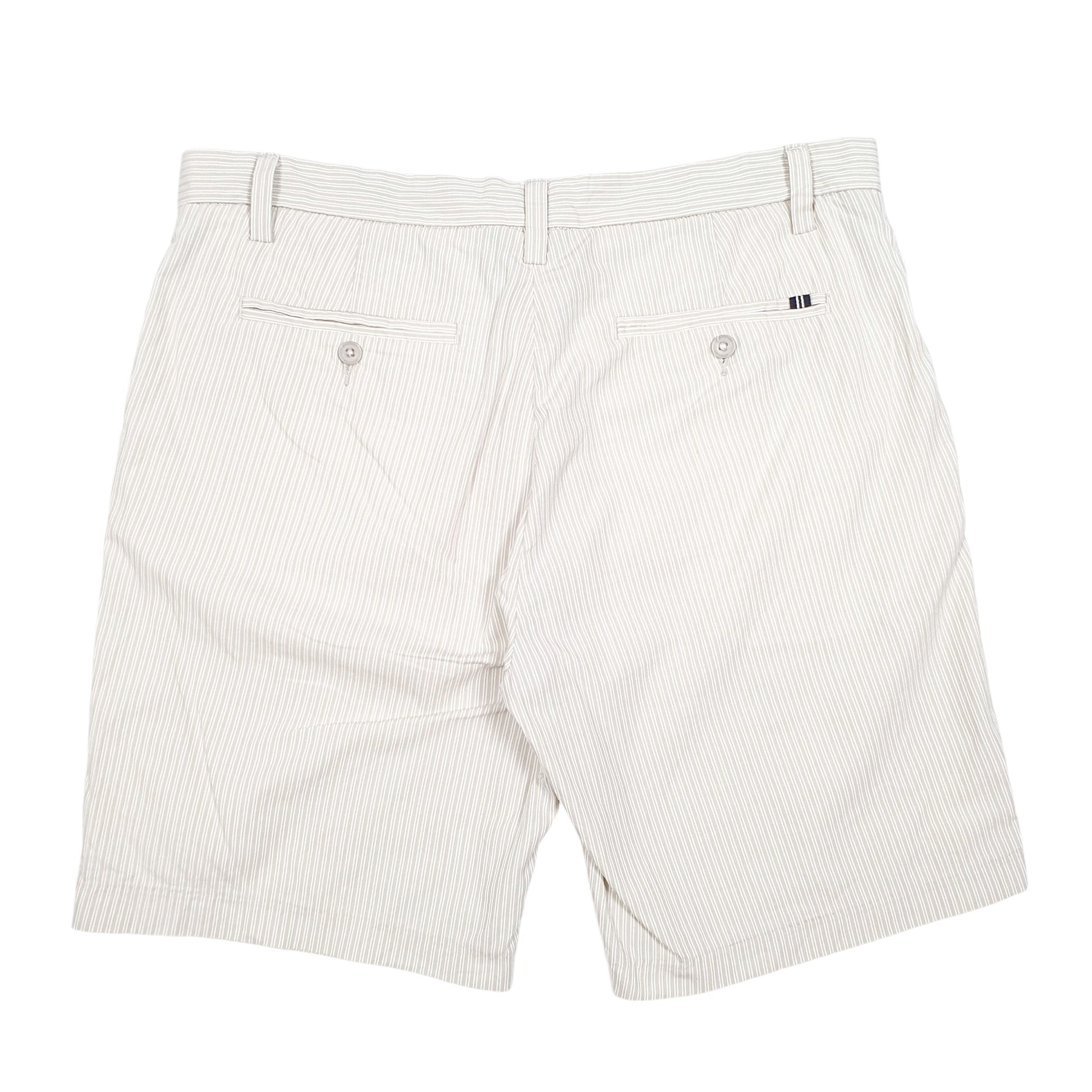 Mens Cream Nautica Trimmer Striped Chino Shorts