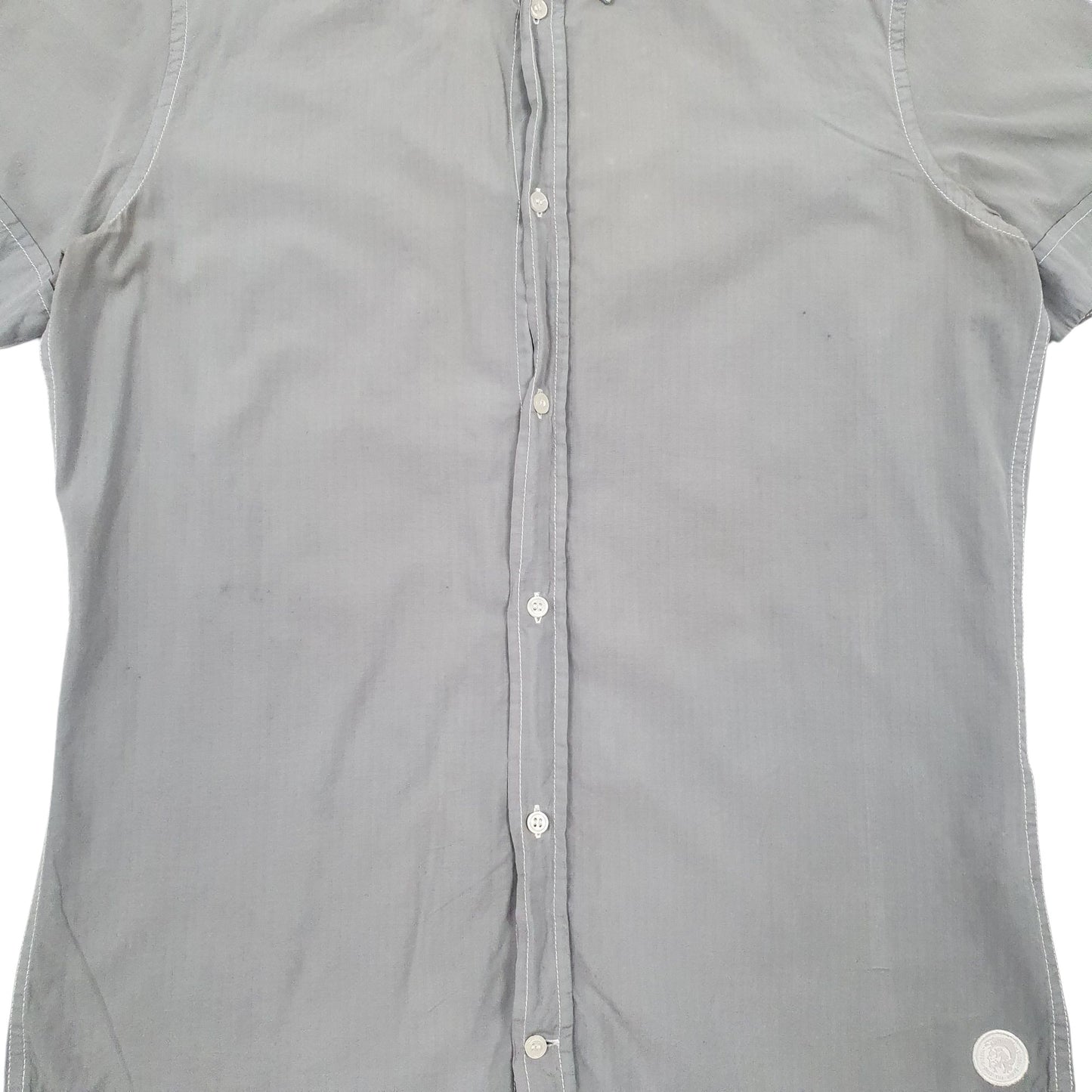 Mens Grey Diesel  Short Sleeve Shirt