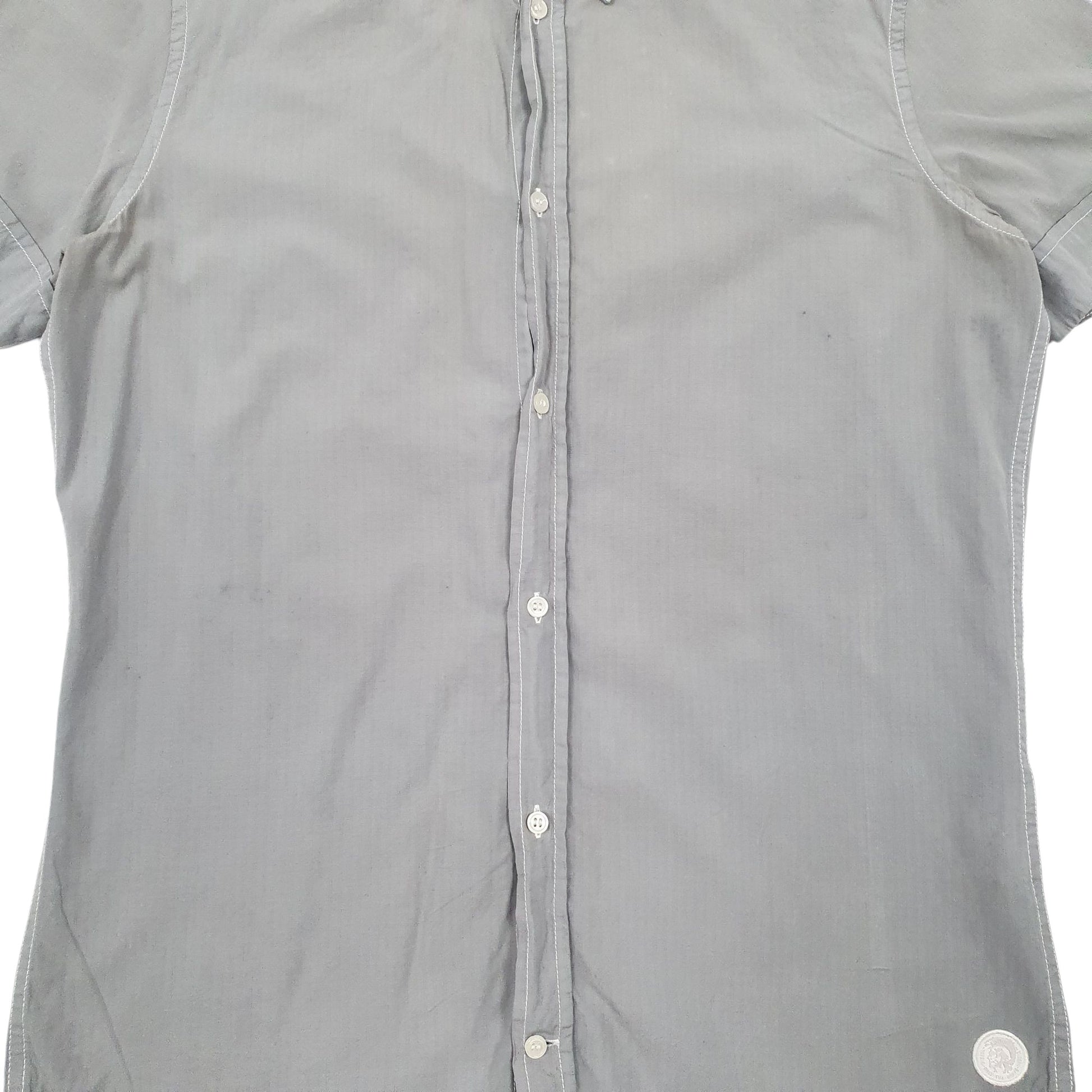 Mens Grey Diesel  Short Sleeve Shirt