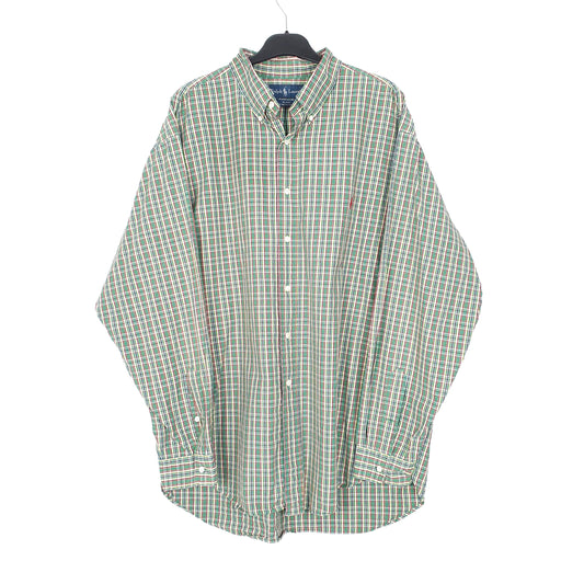 Mens Green Ralph Lauren Oxford Long Sleeve Shirt