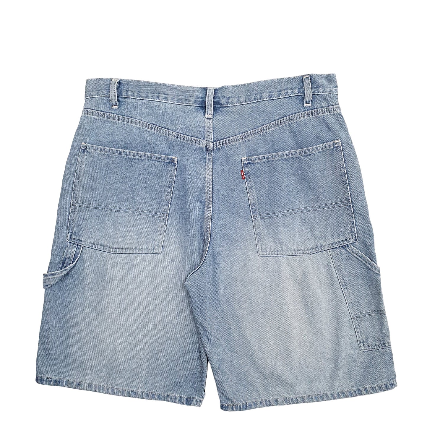 Mens Blue Levis Denim Jeans Jorts Carpenter Denim Shorts