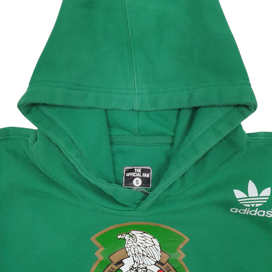 Womens Green Adidas Mexico Football Soccer Hoodie Jumper