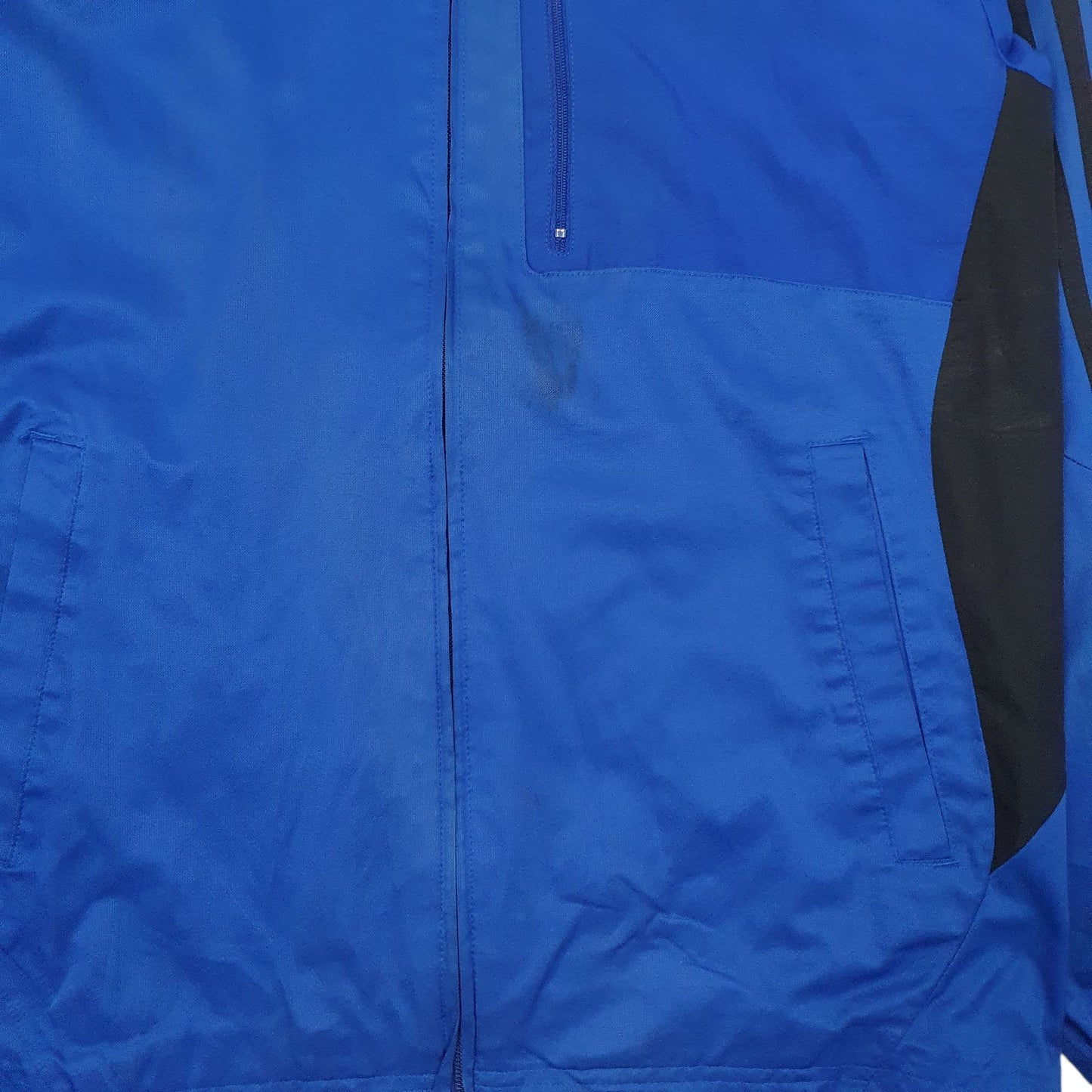 Mens Blue Adidas  Crewneck Coat