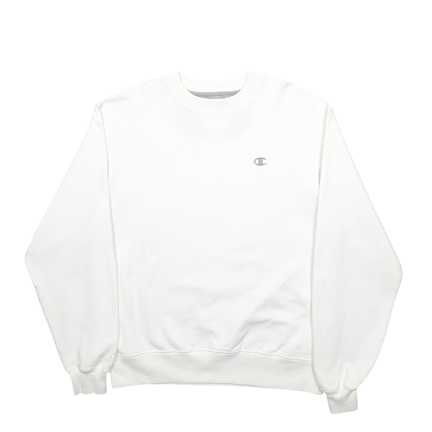 Mens White Champion  Crewneck Jumper