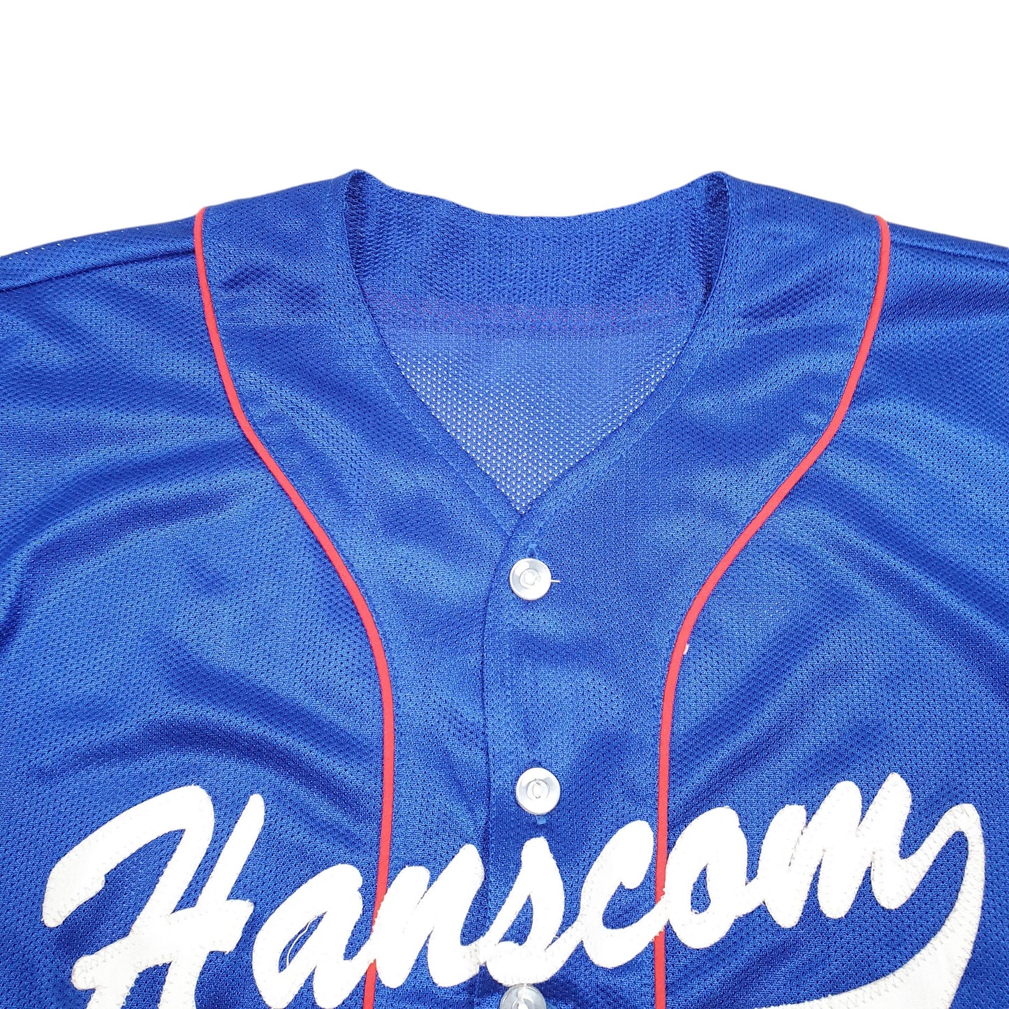 Mens Blue Unbranded Baseball Jersey Hanscom AFB US Air Force USA Short Sleeve T Shirt