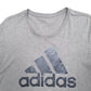 Mens Grey Adidas Spellout Short Sleeve T Shirt