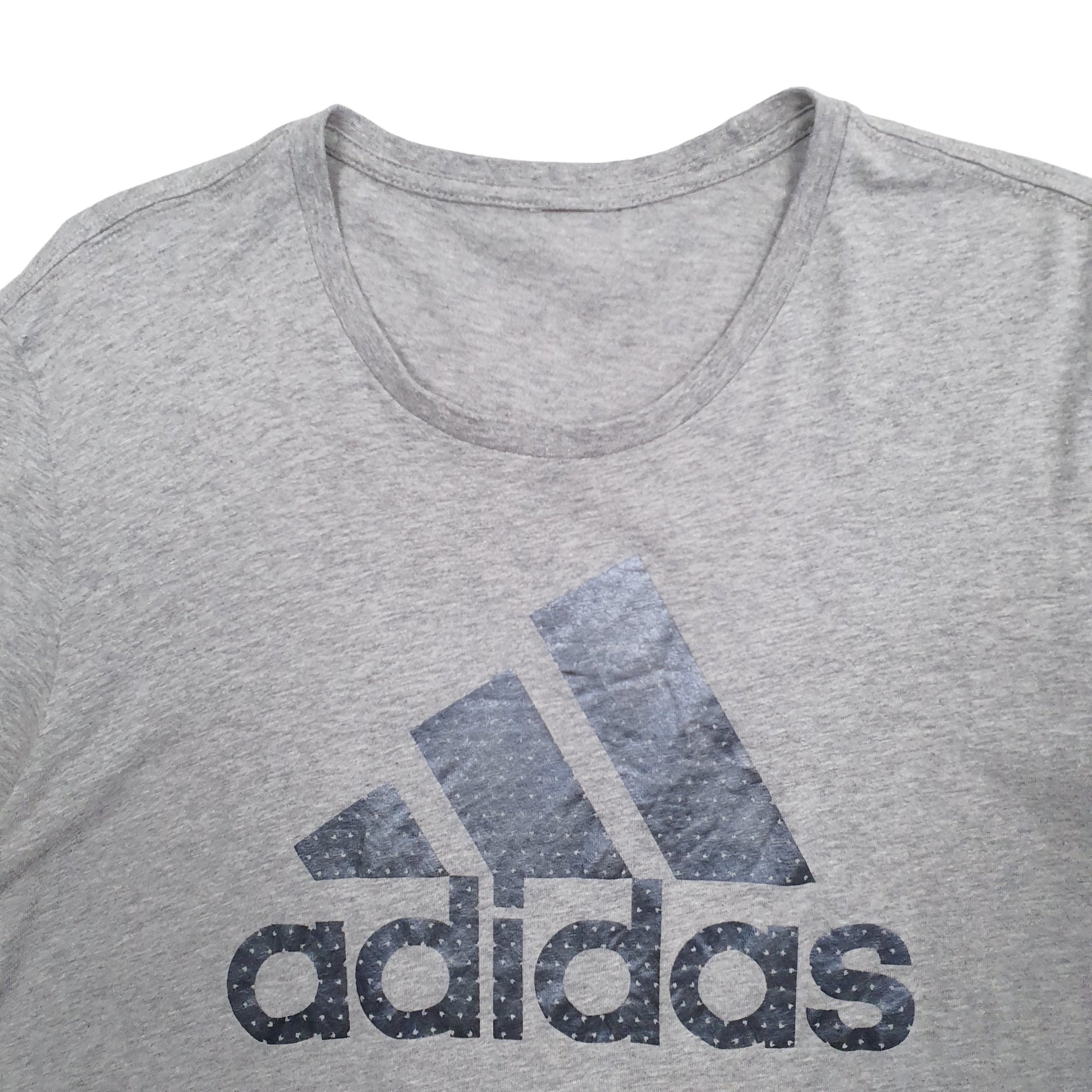 Mens Grey Adidas Spellout Short Sleeve T Shirt