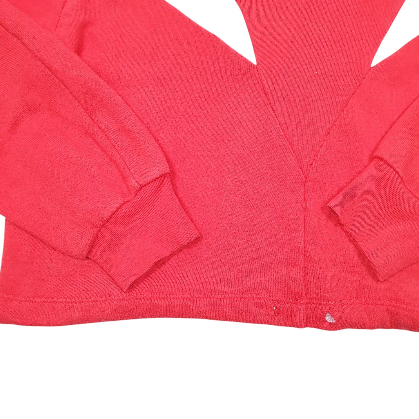 Womens Red Levis Cropped Short Crewneck Jumper