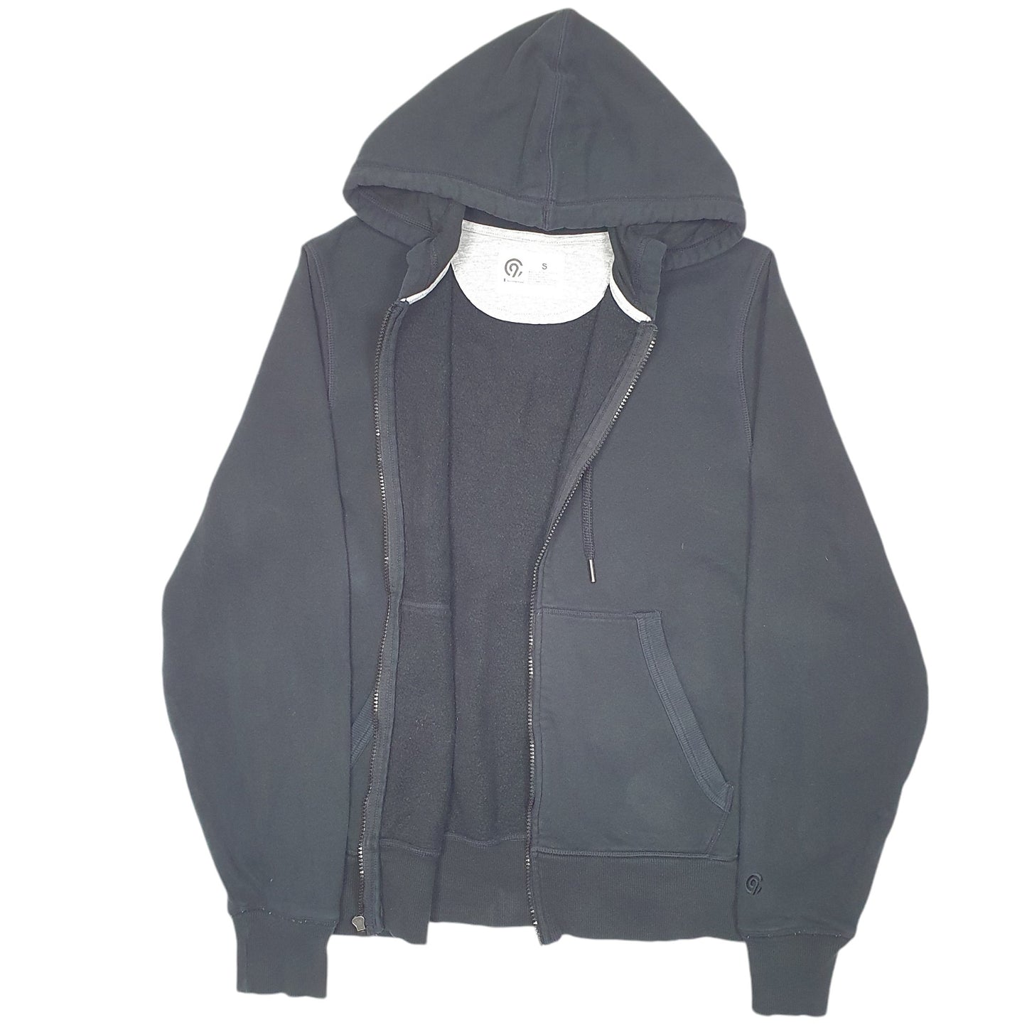 Mens Black Champion Hoodie C9 Full Zip Jumper