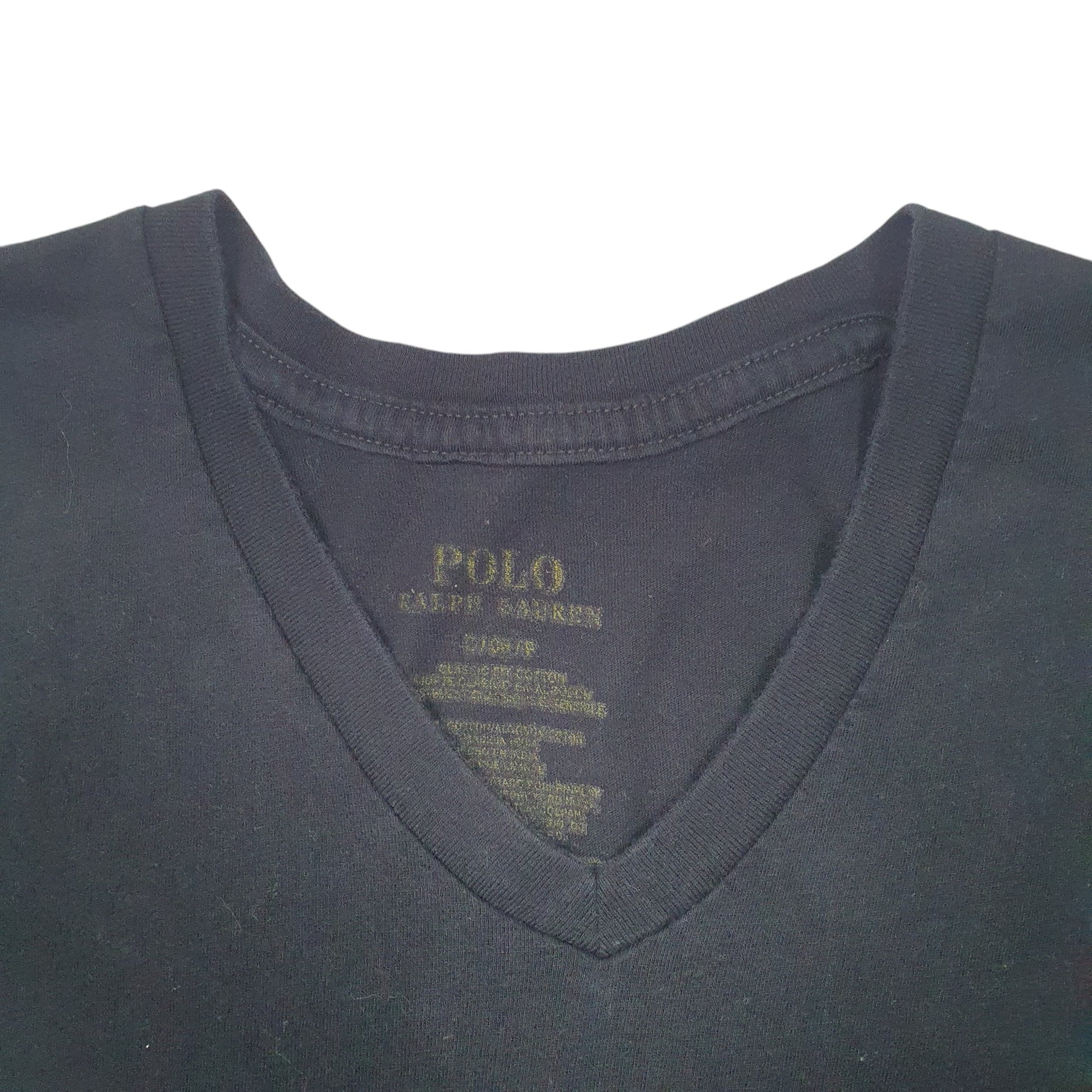 Mens Black Polo Ralph Lauren V Neck Short Sleeve T Shirt