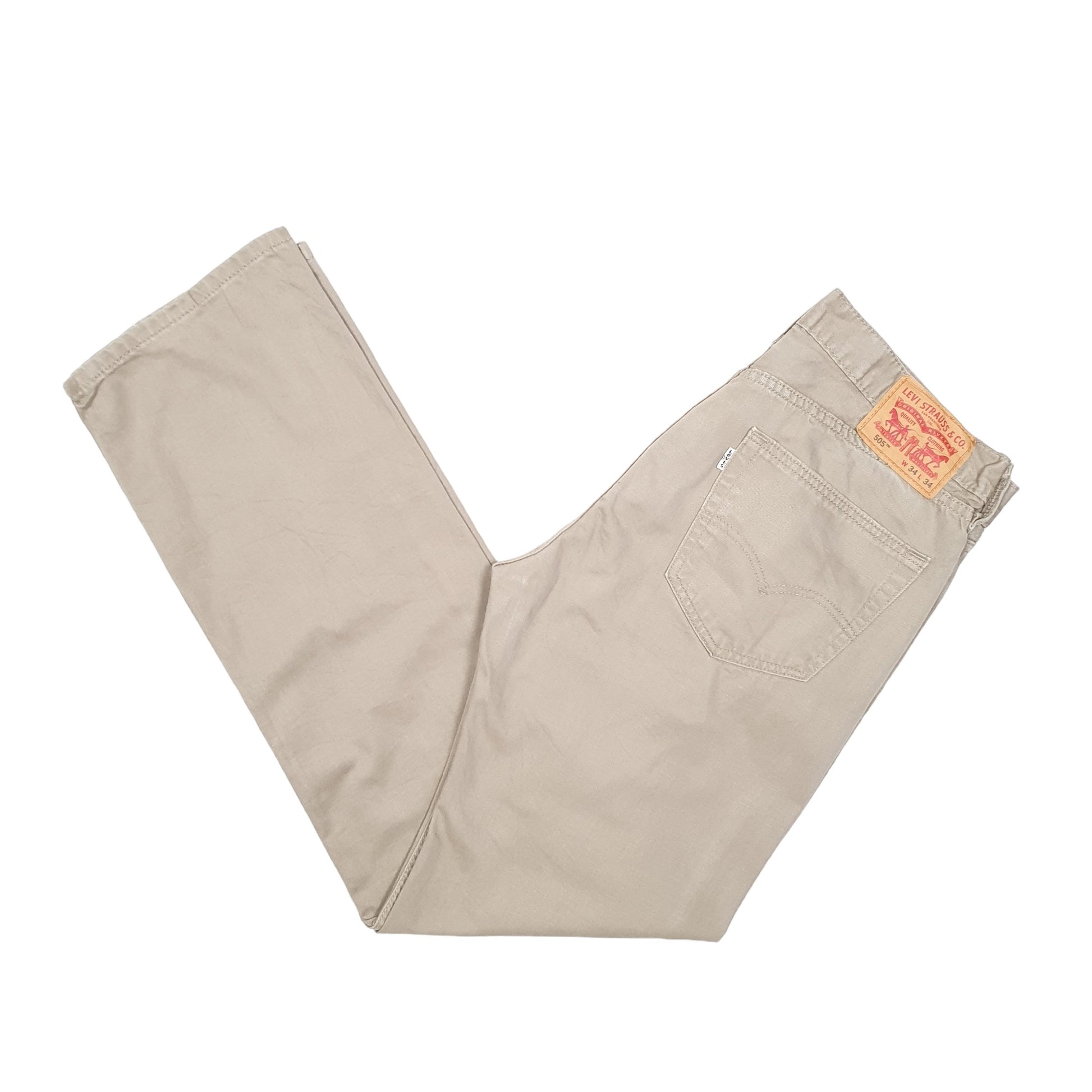 Mens Beige Levis  505 JeansW34 L34