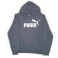 Mens Black Puma Spellout Hoodie Jumper