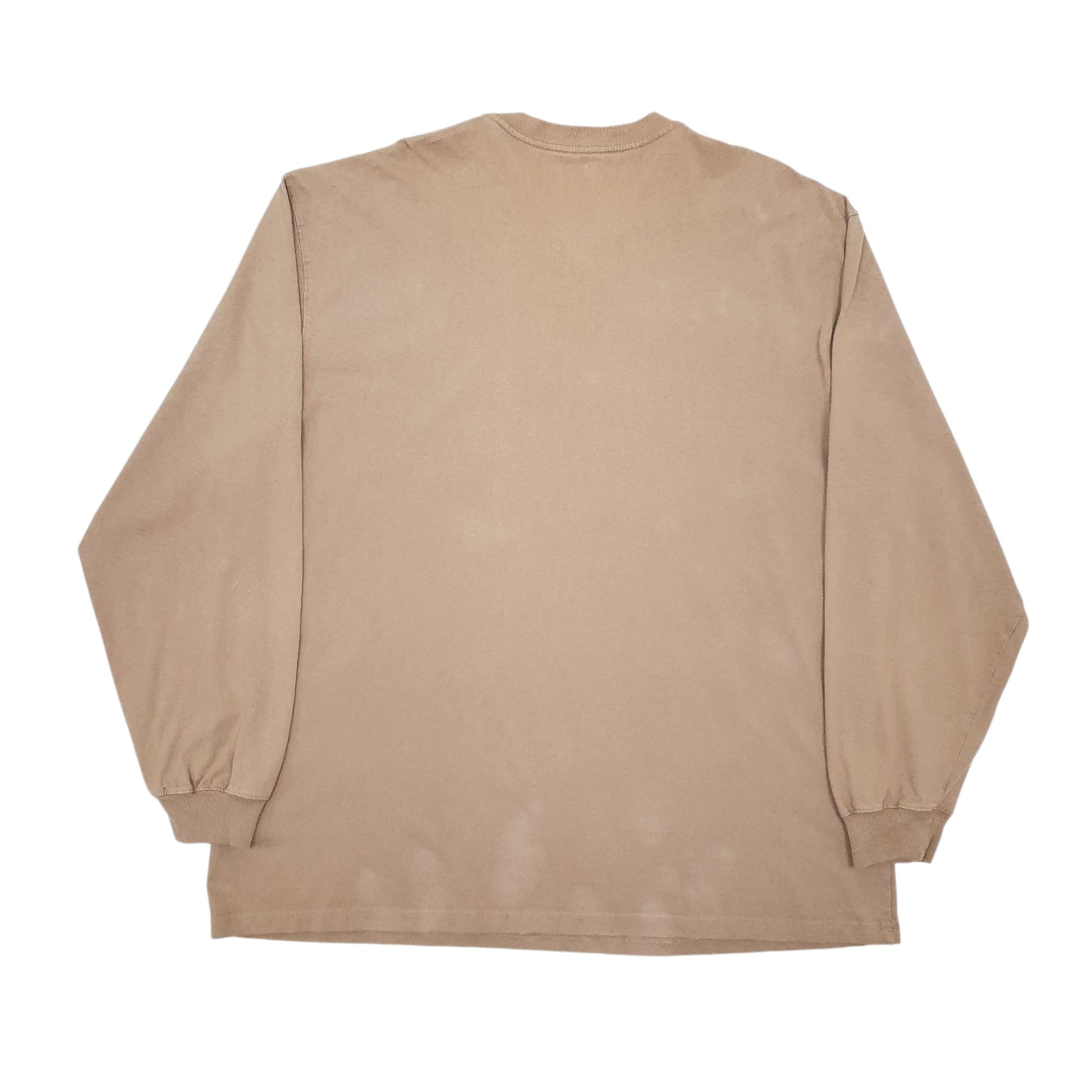 Mens Brown Carhartt Henley Original Fit Long Sleeve T Shirt