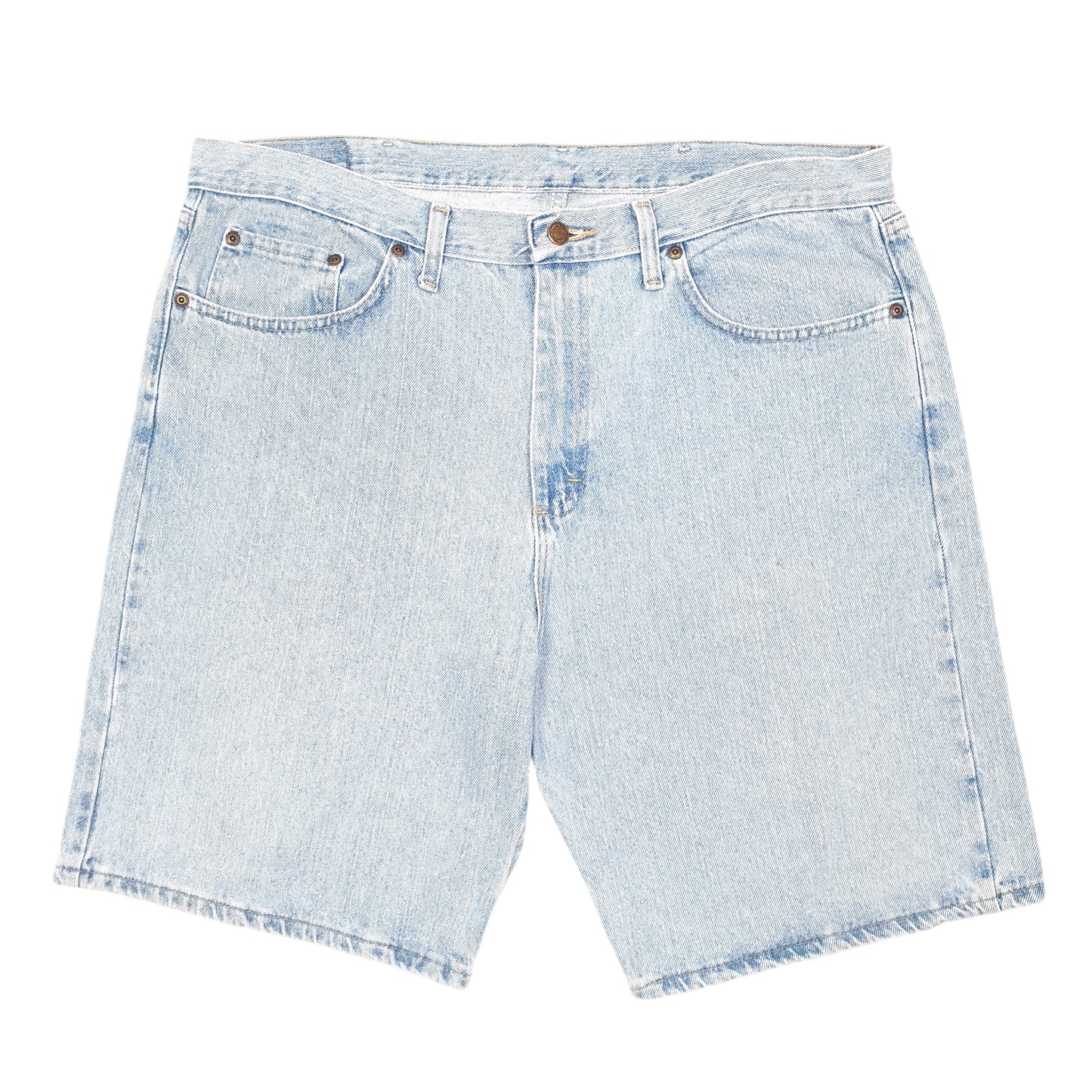 Mens Blue Wrangler Denim Jeans Jorts Relaxed Baggy Denim Shorts