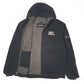 Mens Black Crown Heavy Sherpa Lined Active Hooded  Coat