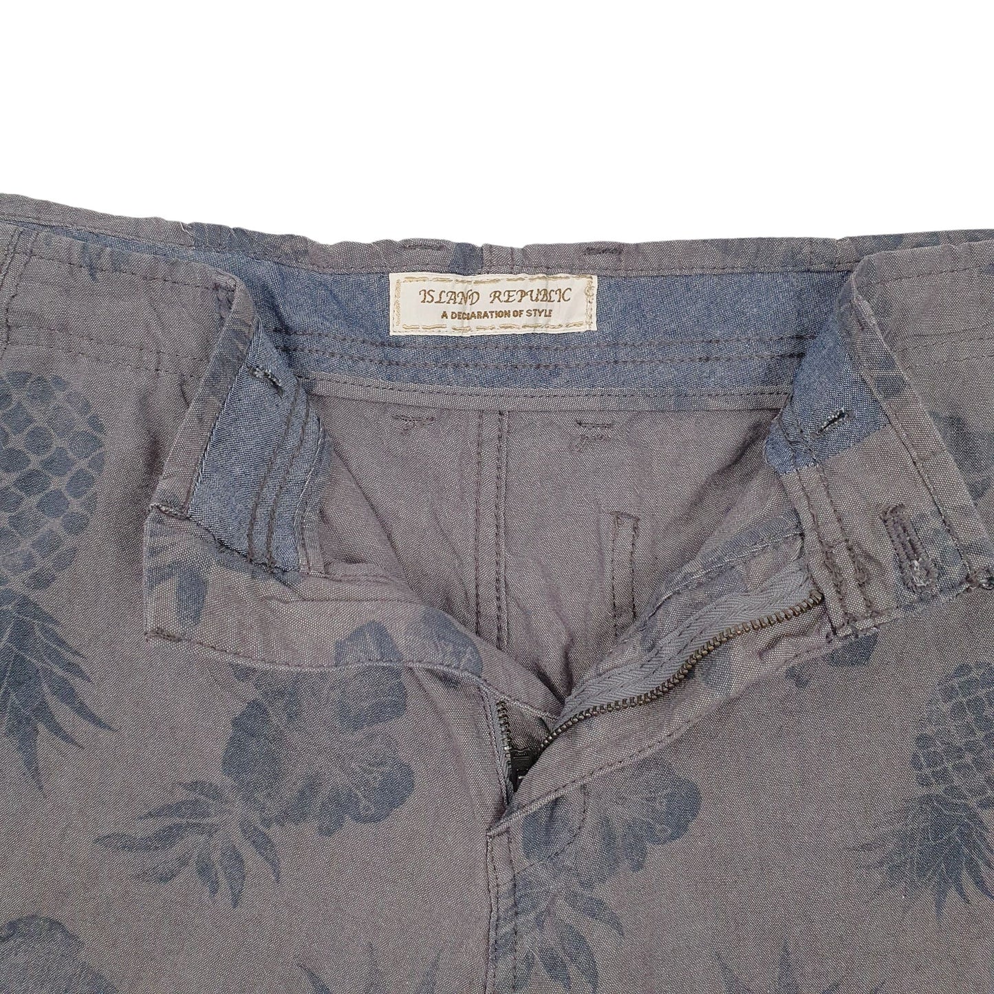 Mens Grey Island Republic  Chino Shorts