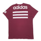 Mens Burgundy Adidas Spellout Short Sleeve T Shirt