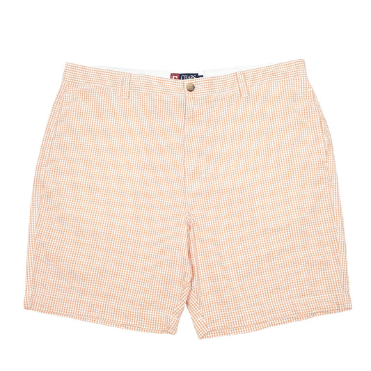 Mens Orange Chaps Gingham Summer Chino Shorts