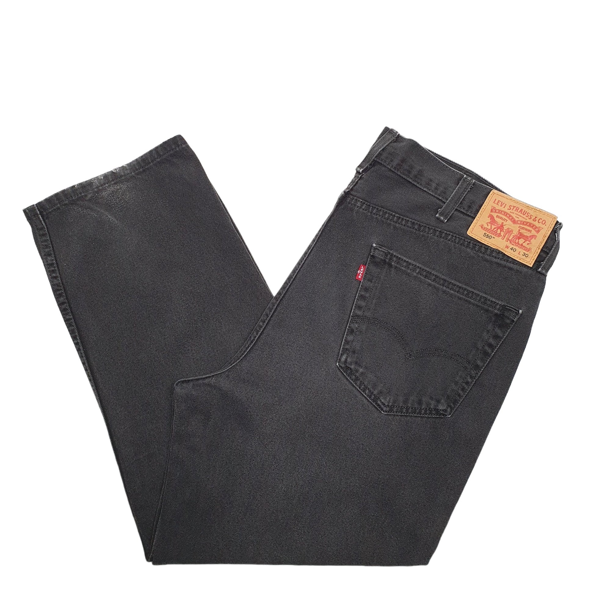 Mens Black Levis  550 JeansW40 L30