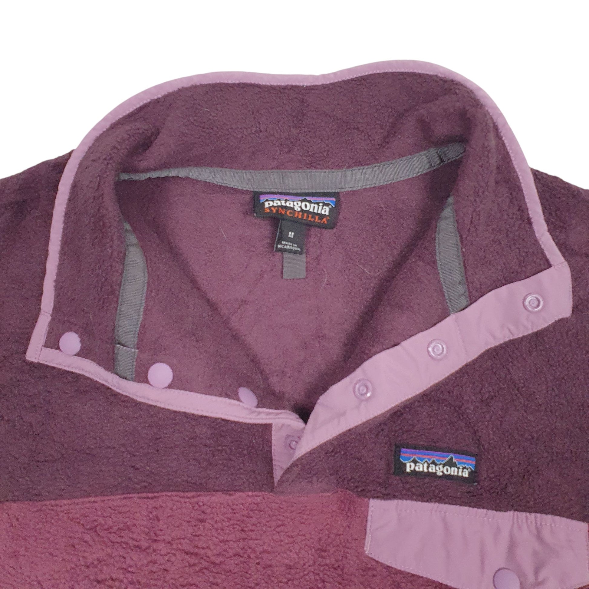 Womens Purple Patagonia Synchilla Quarter Zip Jumper