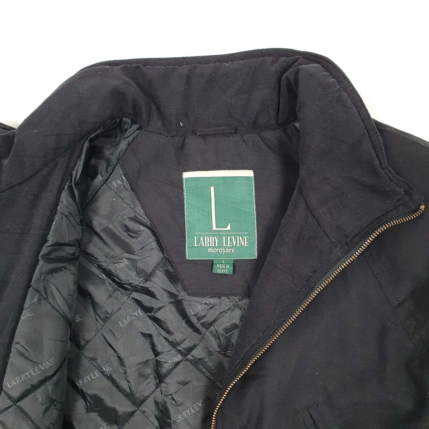 Mens Black Larry Levine Parka Trench Vintage 1990s  Coat