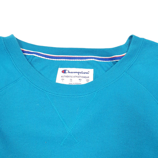 Womens Blue Champion Raglan Crewneck Jumper