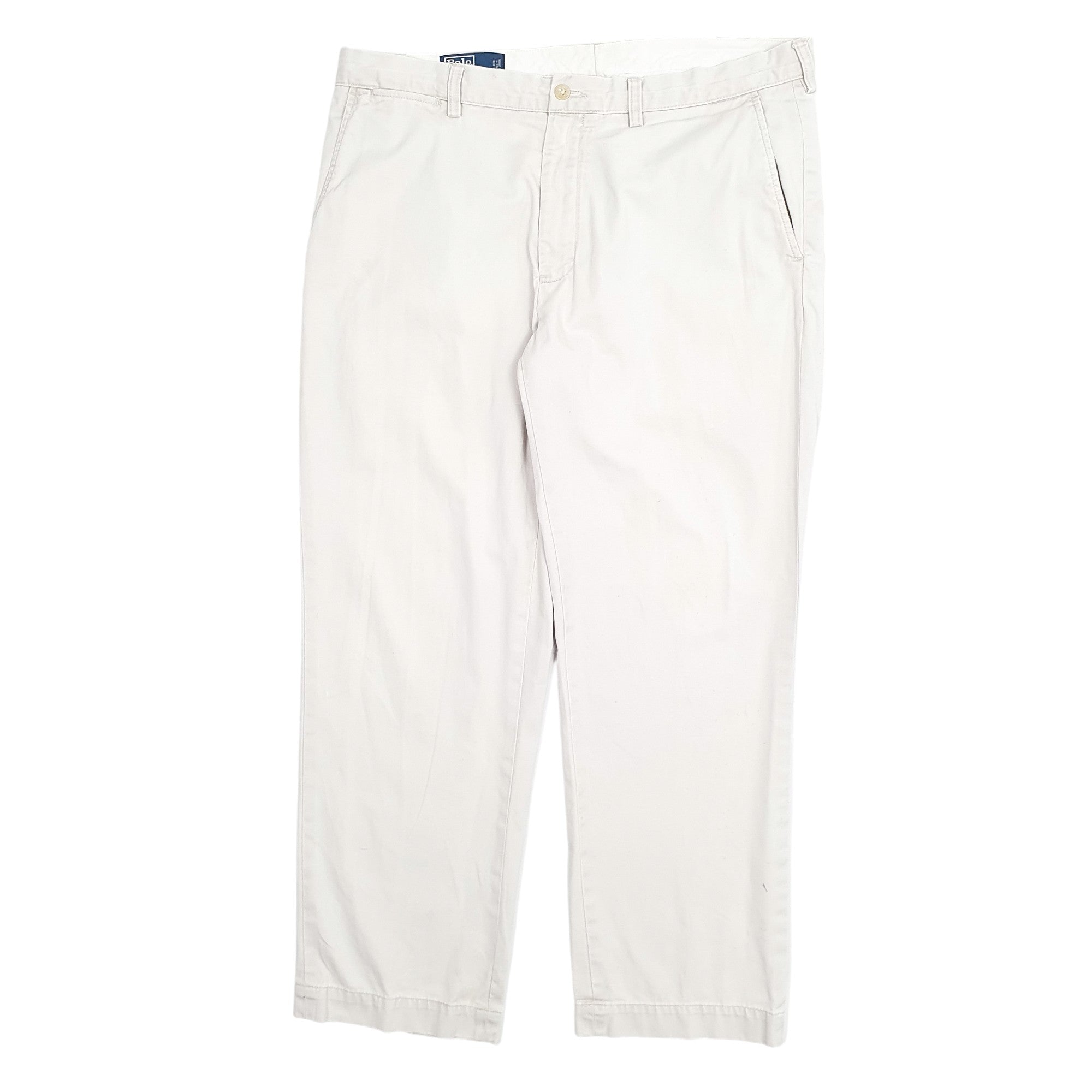 Mens Polo Ralph Lauren Preston Pant 0 Cream Chino Cotton Trousers Mens W36 L30