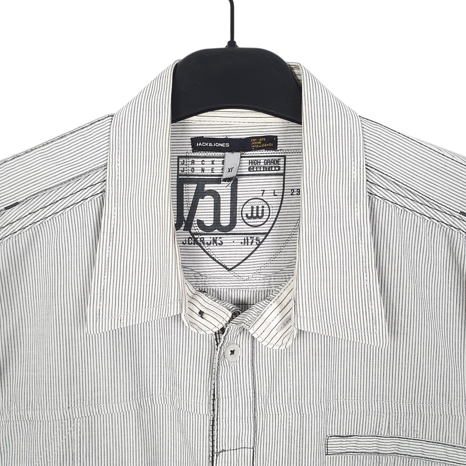 Mens White Jack & Jones  Long Sleeve Shirt