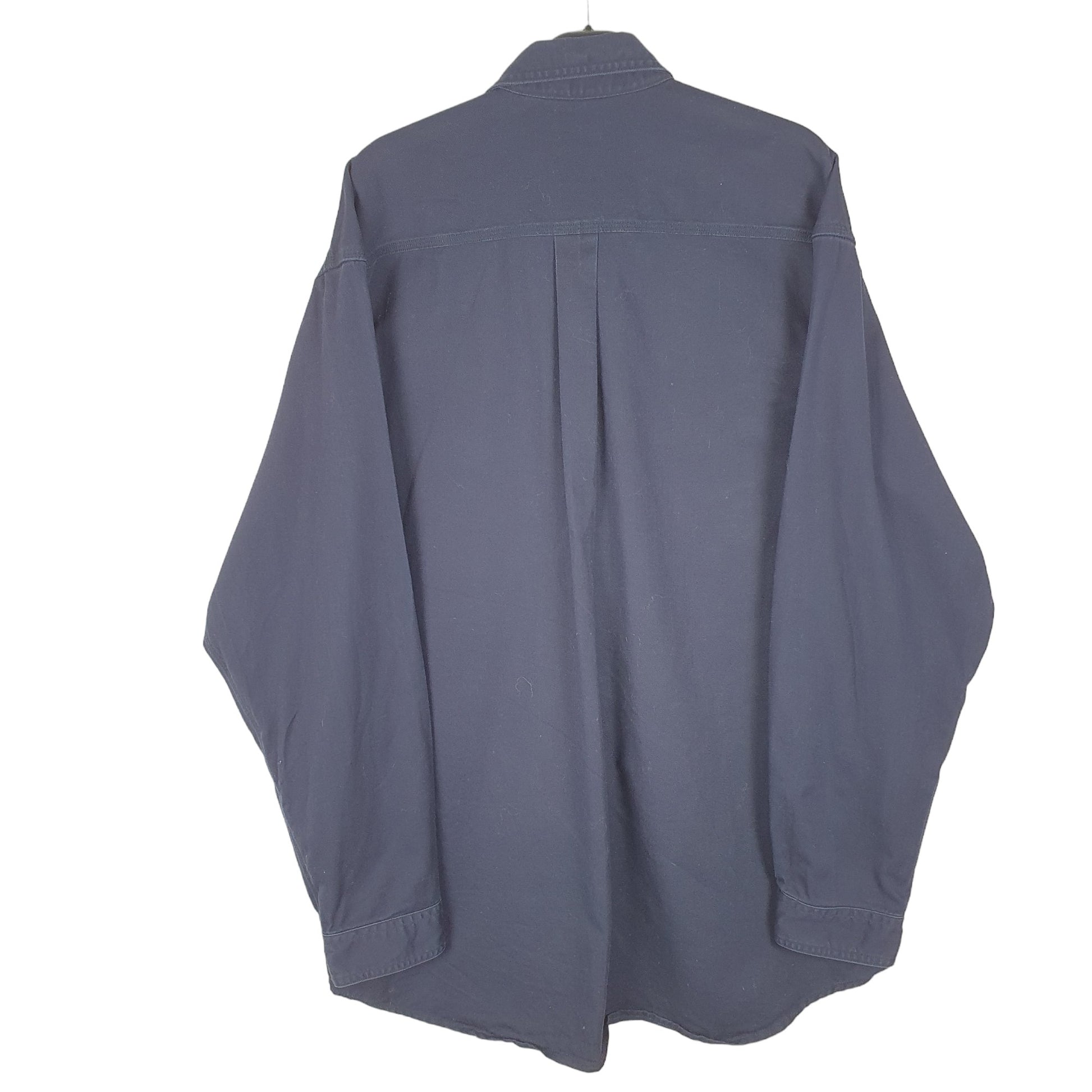 Mens Navy Carhartt Flame Resistant Marble head Workwear Long Sleeve Shirt